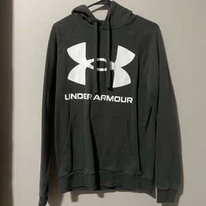 under armour hoodie, size small, army green